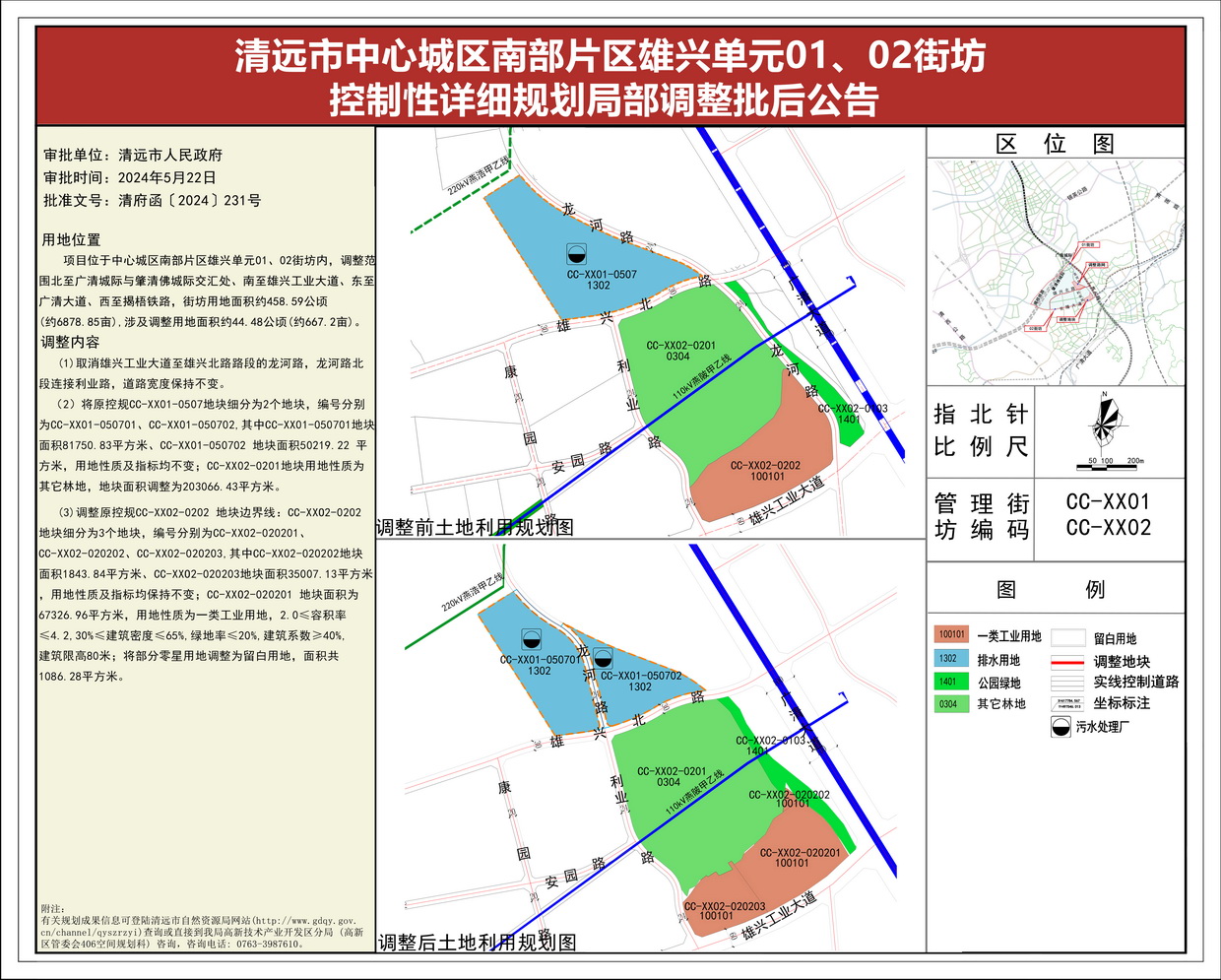 《清遠(yuǎn)市中心城區(qū)南部片區(qū)雄興單元01、02街坊控制性詳細(xì)規(guī)劃局部調(diào)整》批后公告(1)--s.jpg